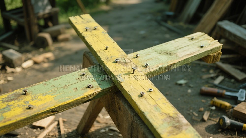Can you put wood with Nails in a wood chipper?